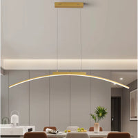 Suspension luminaire cuisine LED arc courbe 100cm dimmable — Nyra — photo 7