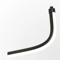 Suspension luminaire métal noir linéaire salle à manger LED 90cm — Linea — photo 7