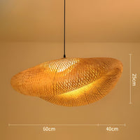 Suspension luminaire bambou tressé salle à manger — Koa — photo 7