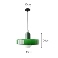 Bauhaus Suspension Verre Soufflé Coloré — Salle à Manger