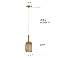 Suspension luminaire verre bouteille vintage cuisine — Retro — photo 8
