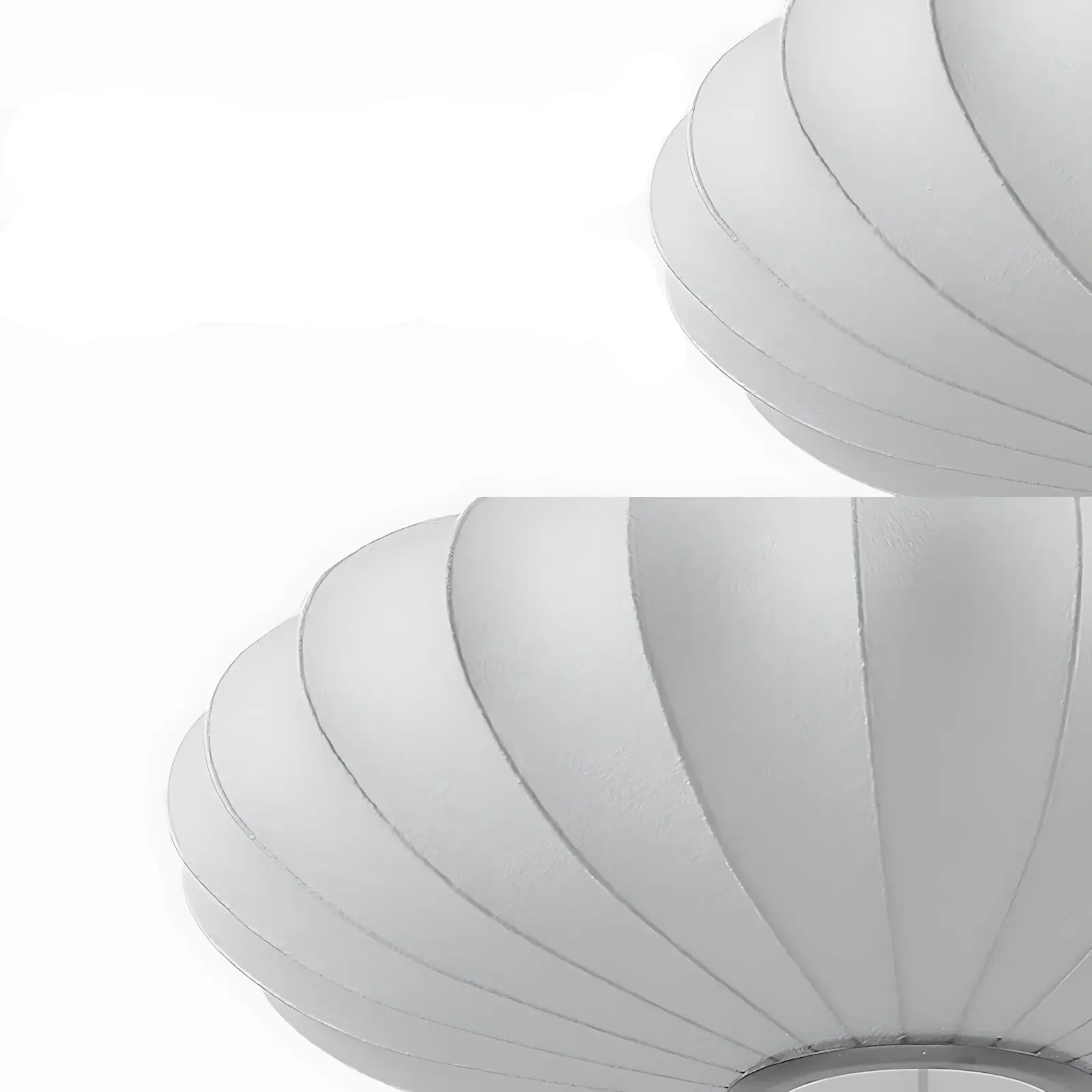 Suspension luminaire soie blanche ovale chambre — Cocoon — photo 4