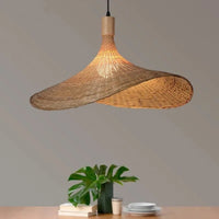Suspension luminaire rotin feuille organique naturel — Nova — photo 3