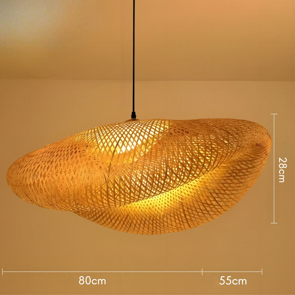Suspension luminaire bambou tressé salle à manger — Koa — photo 8