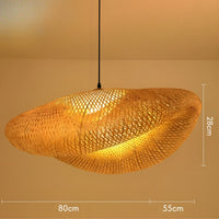 Suspension luminaire bambou tressé salle à manger — Koa — photo 8