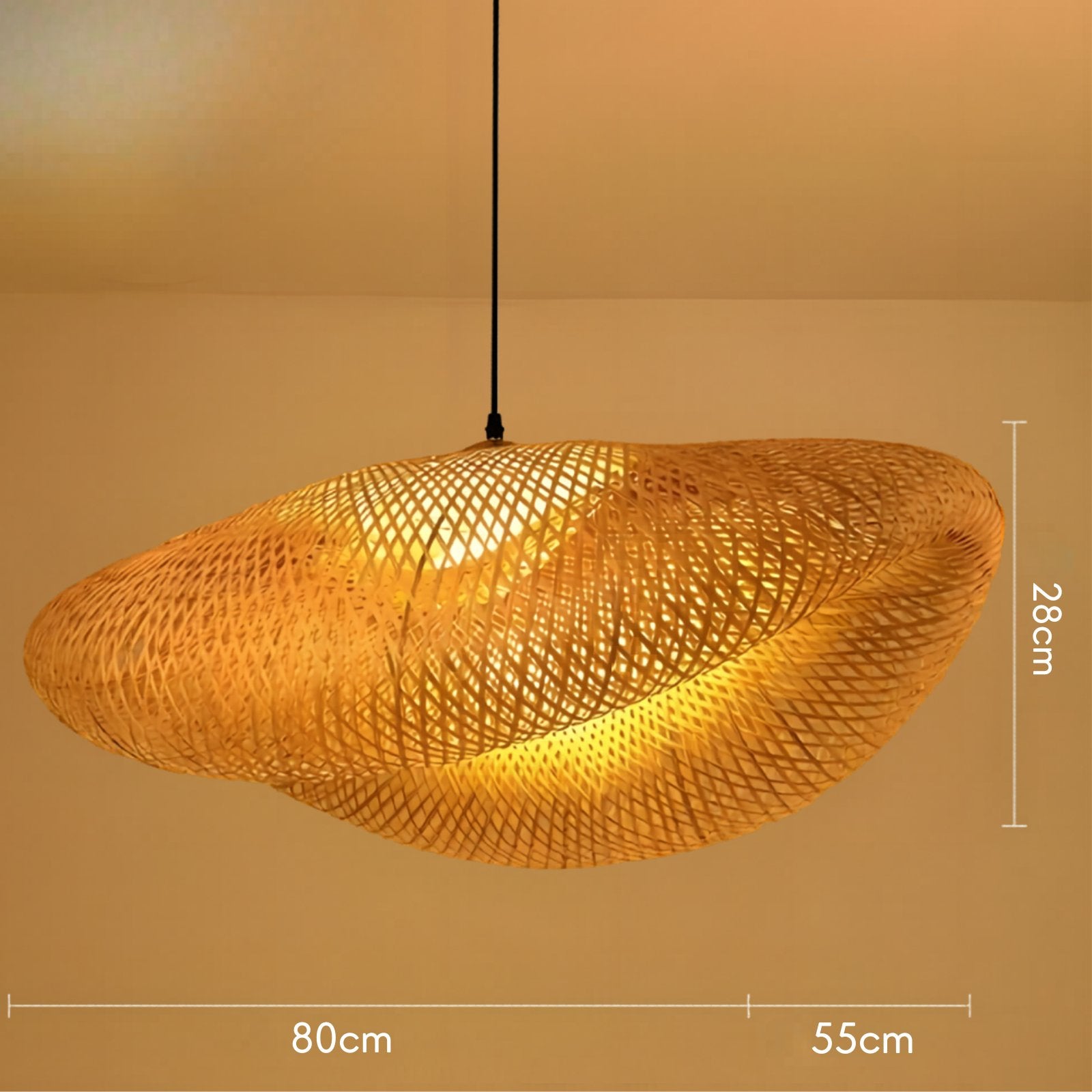 Suspension luminaire bambou tressé salle à manger — Koa — photo 8