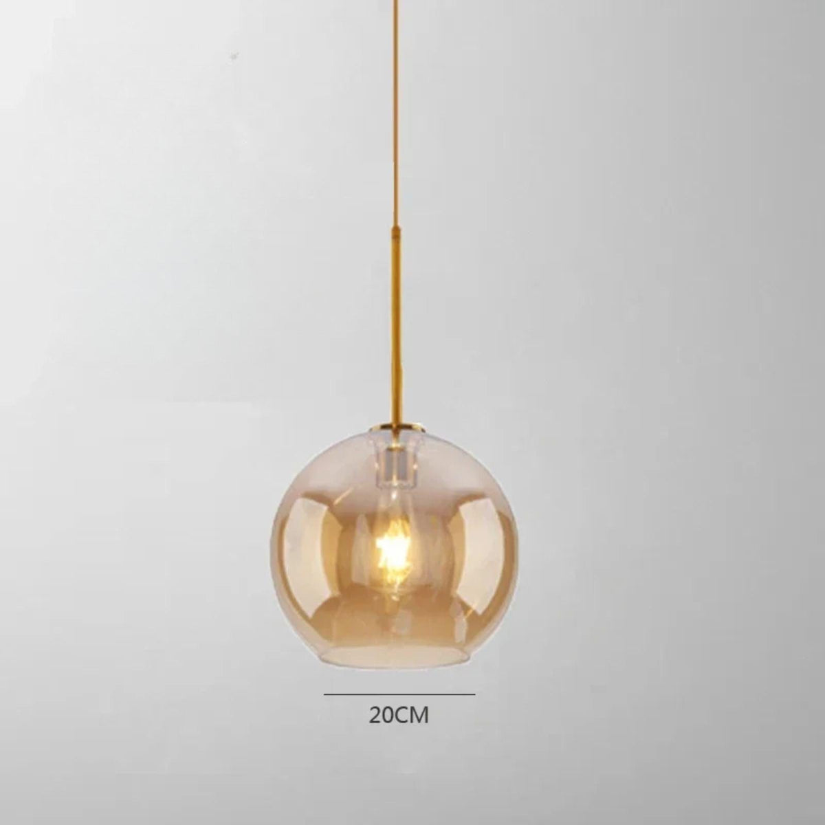 Suspension luminaire verre 3 têtes salle à manger nordique — Triade — photo 10