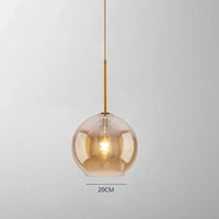 Suspension luminaire verre 3 têtes salle à manger nordique — Triade — photo 10