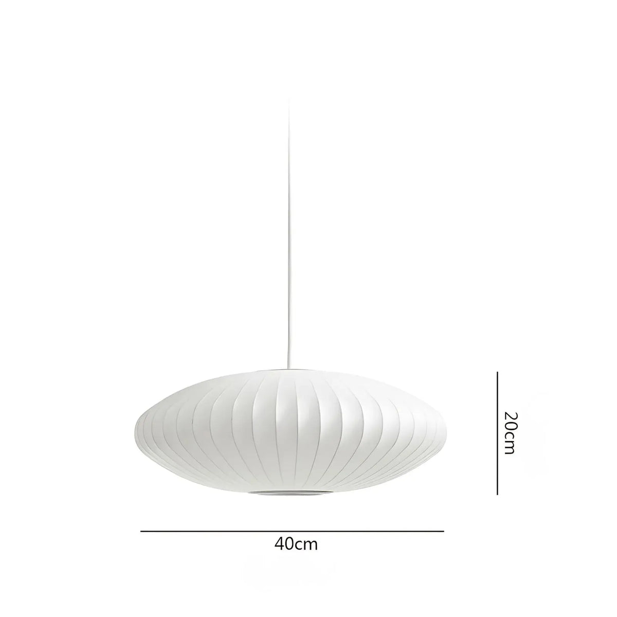 Suspension luminaire soie blanche ovale chambre — Cocoon — photo 6