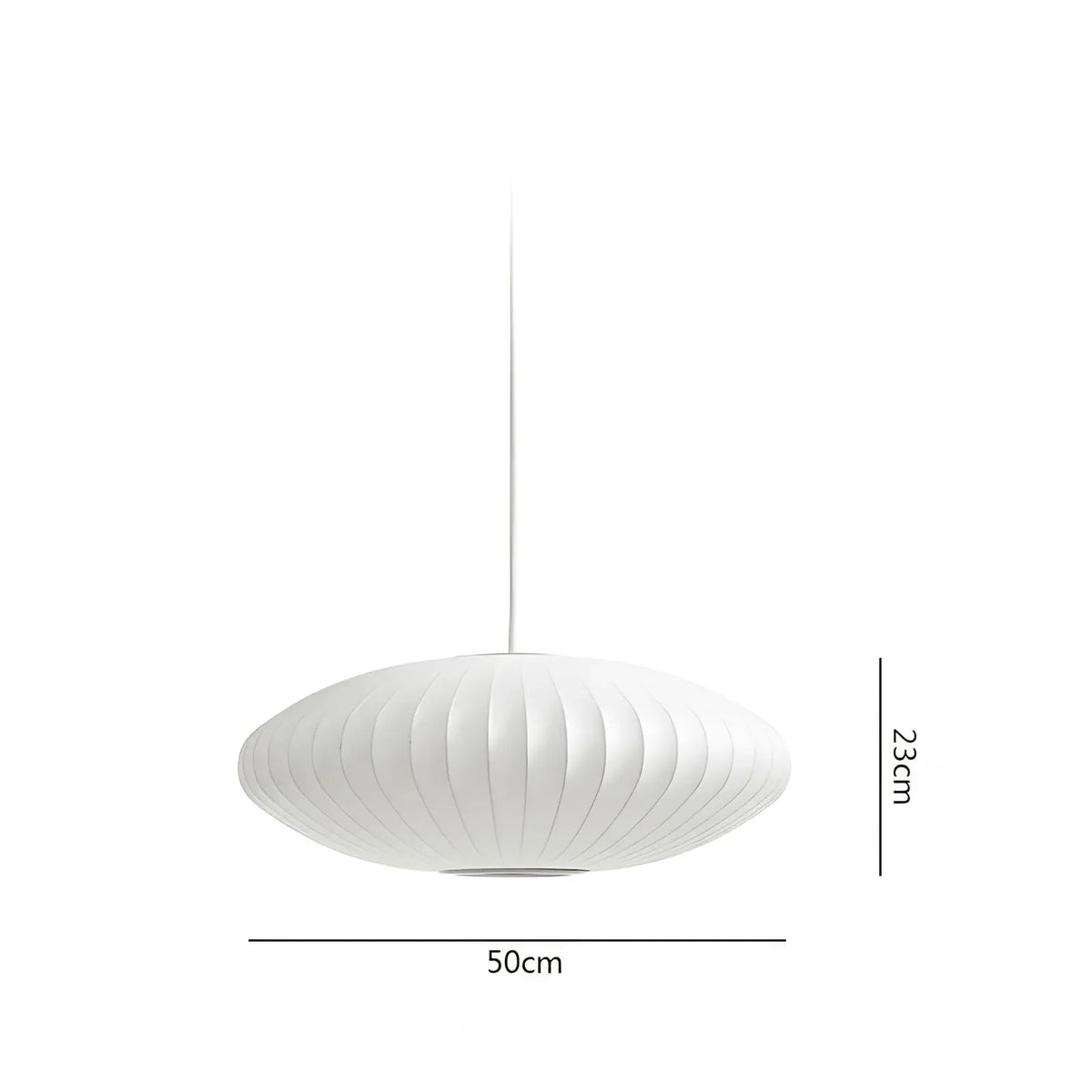Suspension luminaire soie blanche ovale chambre — Cocoon — photo 8