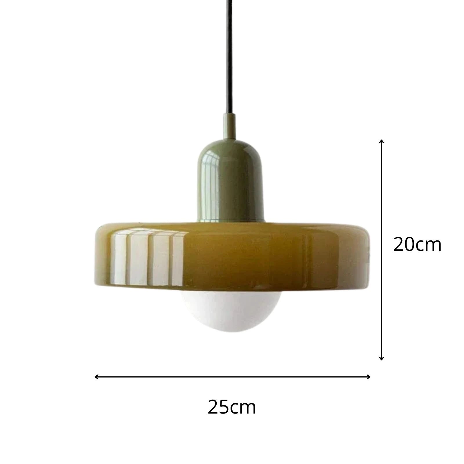 Bauhaus Suspension Verre Soufflé Coloré — Salle à Manger