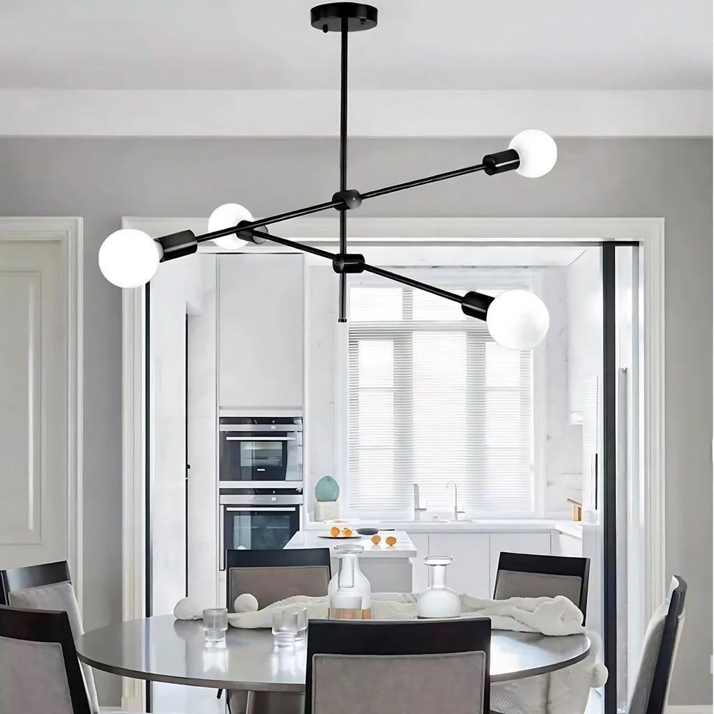 Suspension luminaire métal noir multi-branches salon — Korin — photo 2