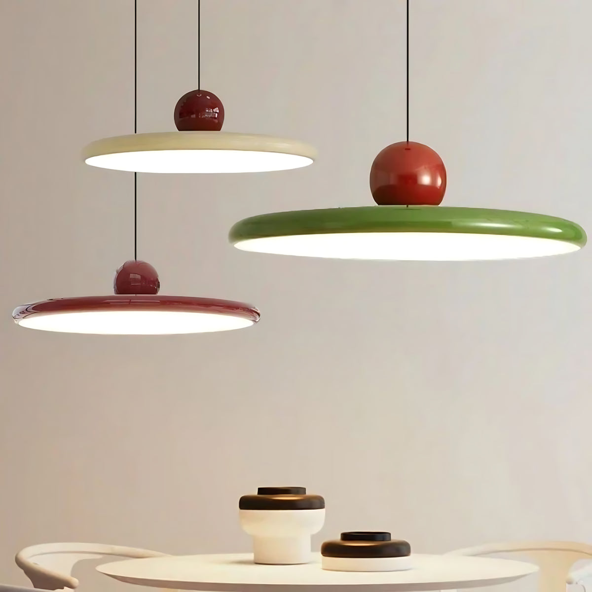 Suspension luminaire métal dôme cuisine minimaliste — Disco