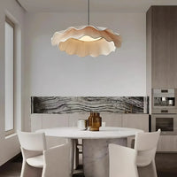 Suspension luminaire tissu plissé salon style coréen — Lotus — photo 3