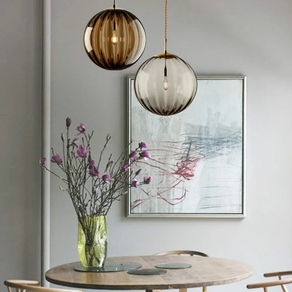 Suspension luminaire verre boule multicolore nordique — Bella — photo 4