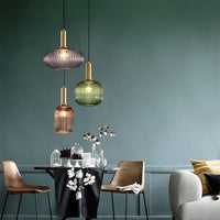 Suspension luminaire verre bouteille vintage cuisine — Retro — photo 2