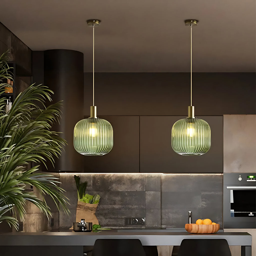 Suspension luminaire verre bouteille vintage cuisine — Retro — photo 3
