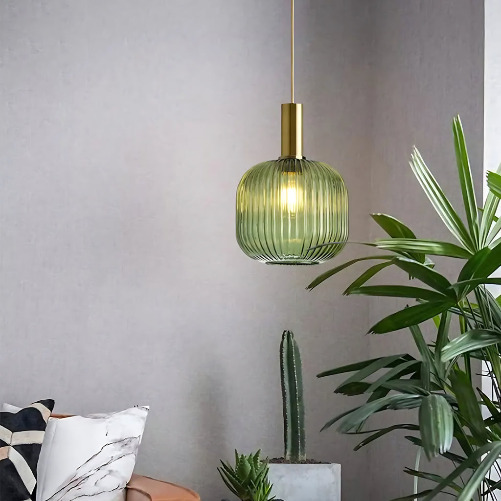 Suspension luminaire verre bouteille vintage cuisine — Retro