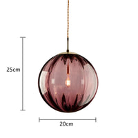 Suspension luminaire verre boule multicolore nordique — Bella — photo 8