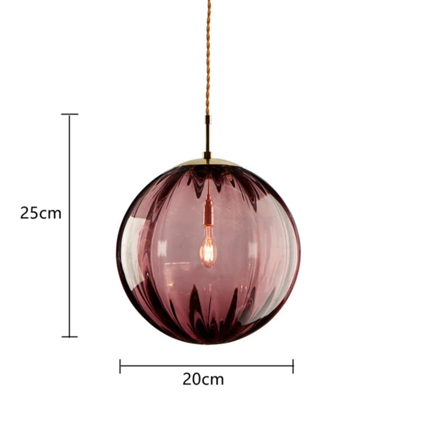 Suspension luminaire verre boule multicolore nordique — Bella — photo 8