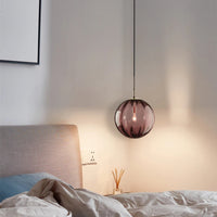 Suspension luminaire verre boule multicolore nordique — Bella — photo 6
