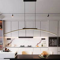 Suspension luminaire cuisine LED arc courbe 100cm dimmable — Nyra — photo 3