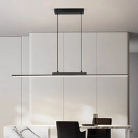Suspension luminaire métal noir LED linéaire 100cm — Vexa — photo 2