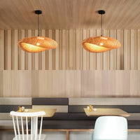 Suspension luminaire bambou tressé salle à manger — Koa — photo 4