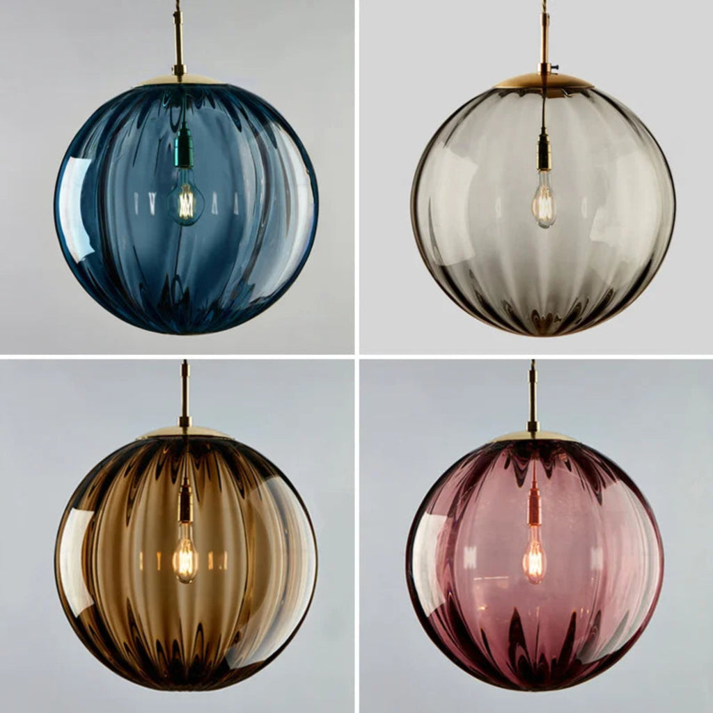 Suspension luminaire verre boule multicolore nordique — Bella — photo 2