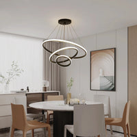 Suspension luminaire métal 3 anneaux LED salle à manger — Anneau — photo 2