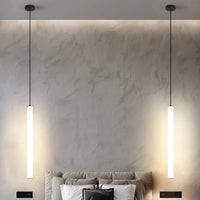 Suspension luminaire tube LED linéaire chambre 40cm — Nyla