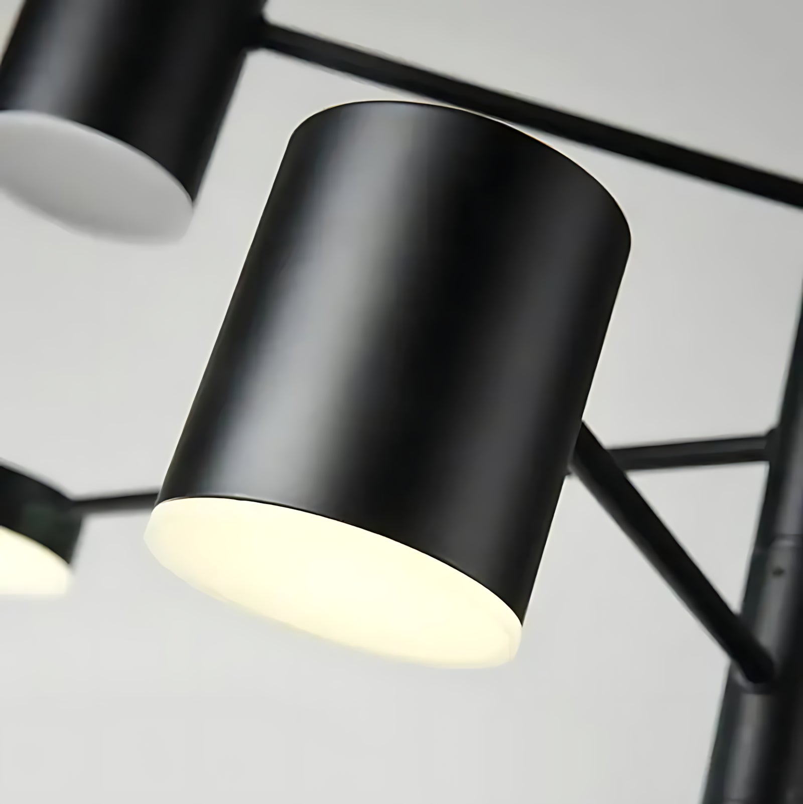 Suspension luminaire métal noir multi-branches salon 140cm — Sputnik — photo 7