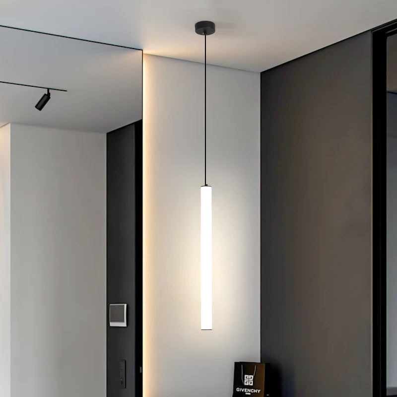 Suspension luminaire tube LED linéaire chambre 40cm — Nyla — photo 3