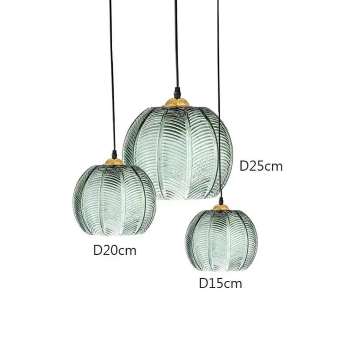 Suspension luminaire verre cuisine art déco nordique — Nora — photo 8