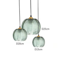 Suspension luminaire verre cuisine art déco nordique — Nora — photo 8