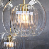 Suspension luminaire verre boule industrielle salle à manger — Loft — photo 2