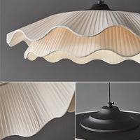 Suspension luminaire tissu plissé salon style coréen — Lotus — photo 7