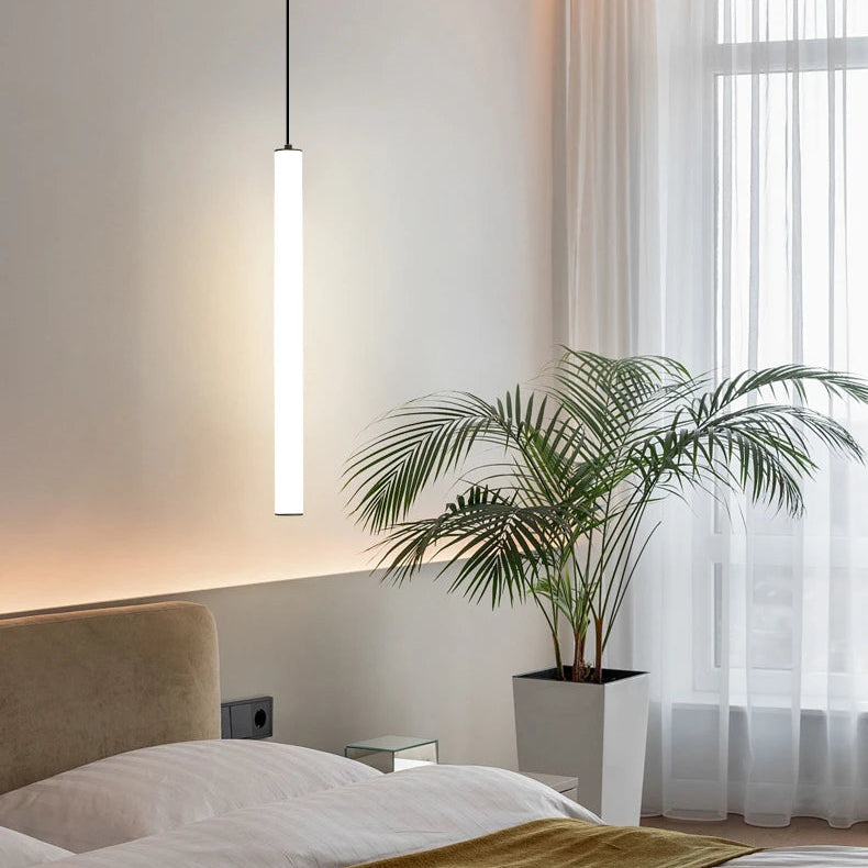 Suspension luminaire tube LED linéaire chambre 40cm — Nyla — photo 5