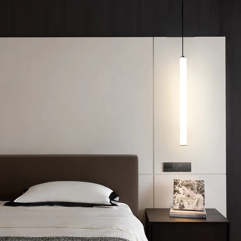 Suspension luminaire tube LED linéaire chambre 40cm — Nyla — photo 6