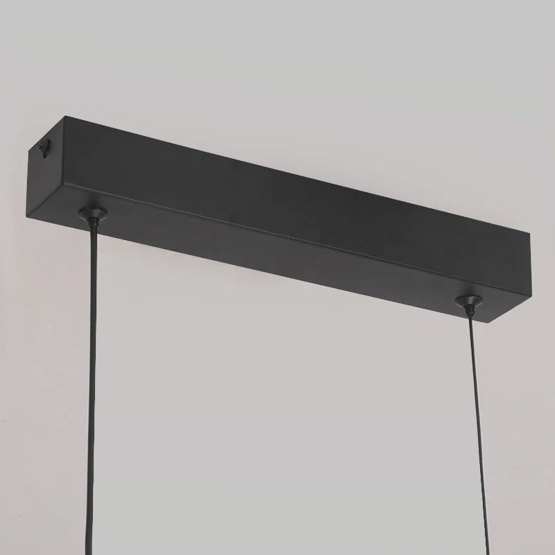 Suspension luminaire métal noir LED arc courbe 100cm — Dara — photo 7
