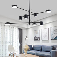 Suspension luminaire métal noir multi-branches salon 140cm — Sputnik — photo 3