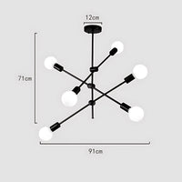 Suspension luminaire métal noir multi-branches salon — Korin — photo 4