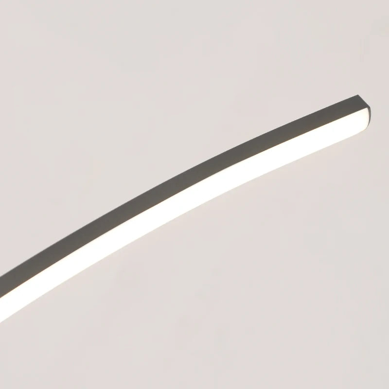 Suspension luminaire métal noir LED arc courbe 100cm — Dara — photo 9