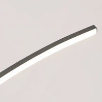 Suspension luminaire métal noir LED arc courbe 100cm — Dara — photo 9