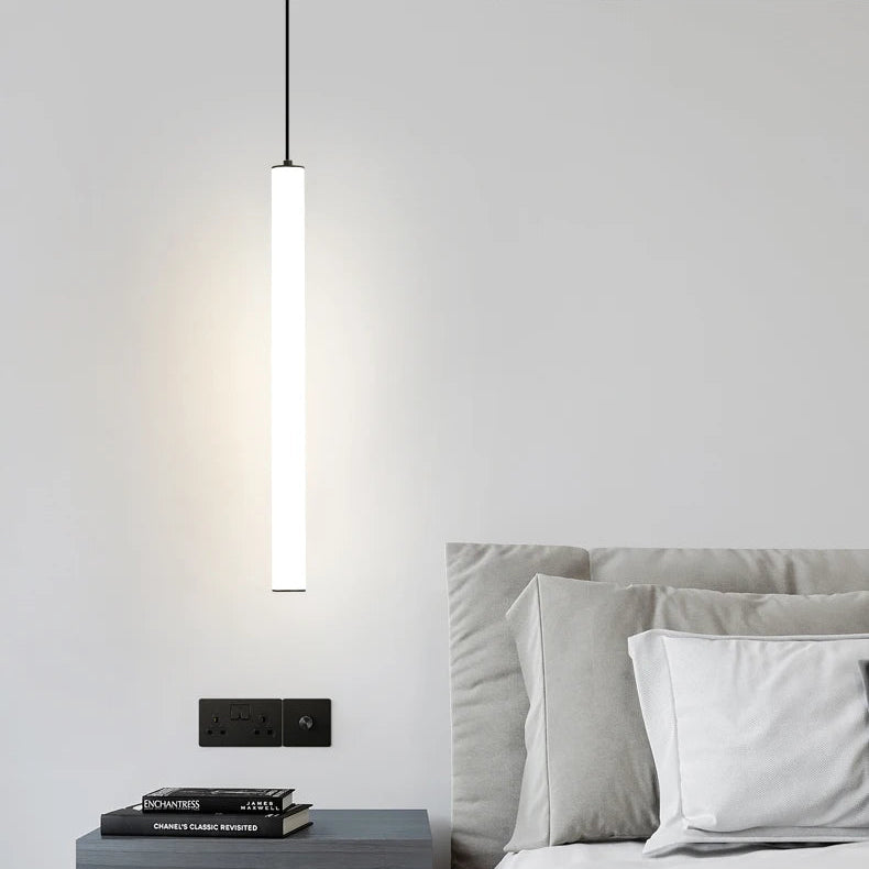 Suspension luminaire tube LED linéaire chambre 40cm — Nyla — photo 7