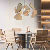 Suspension luminaire rotin pétales salon style japonais — Petra — photo 2