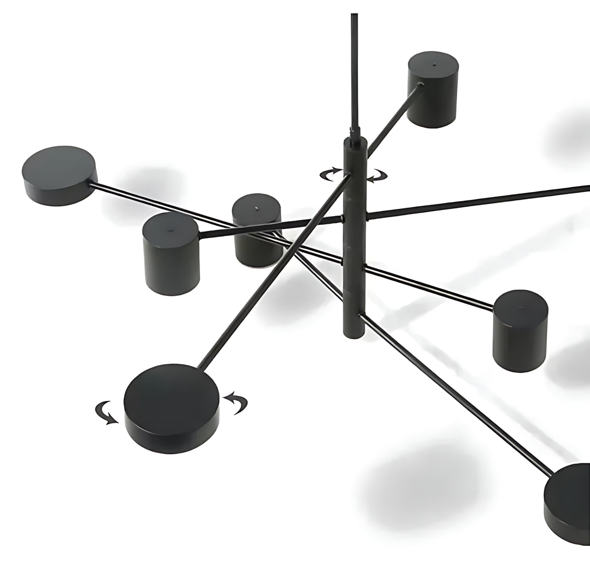 Suspension luminaire métal noir multi-branches salon 140cm — Sputnik — photo 5