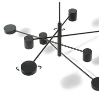 Suspension luminaire métal noir multi-branches salon 140cm — Sputnik — photo 5