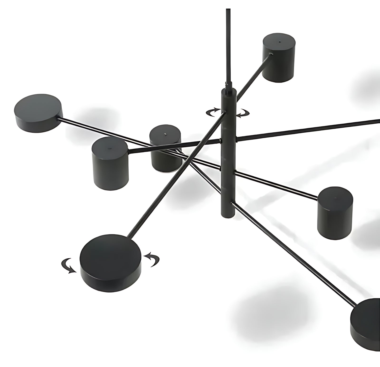 Suspension luminaire métal noir multi-branches salon 140cm — Sputnik — photo 5