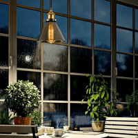 Suspension luminaire verre vintage goutte E27 — Mylan — photo 3